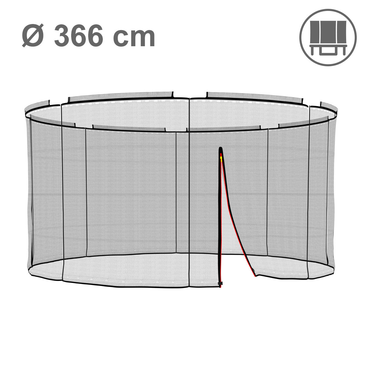 366cm Deluxe Ersatznetz, außen, 8 Pfosten_1